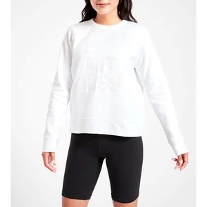 ✨NWT✨ ATHLETA Limitless Graphic Crew Neck Sweatshirt in White Sz SM, LG